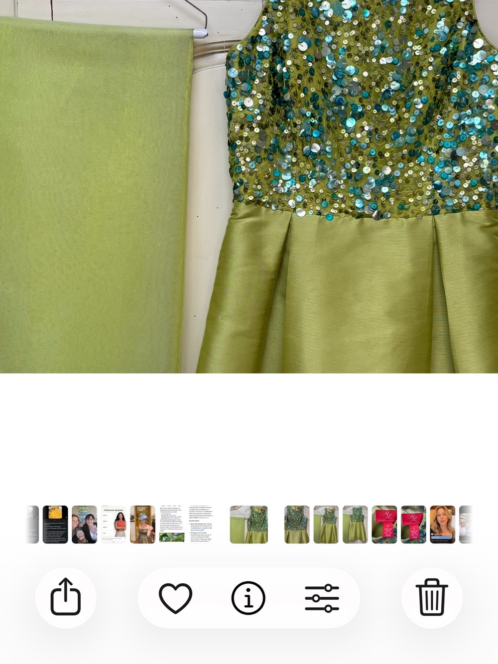 Monique Lhuillier Gold and Red Label Detail